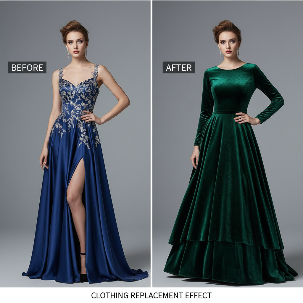 AI换衣示例图